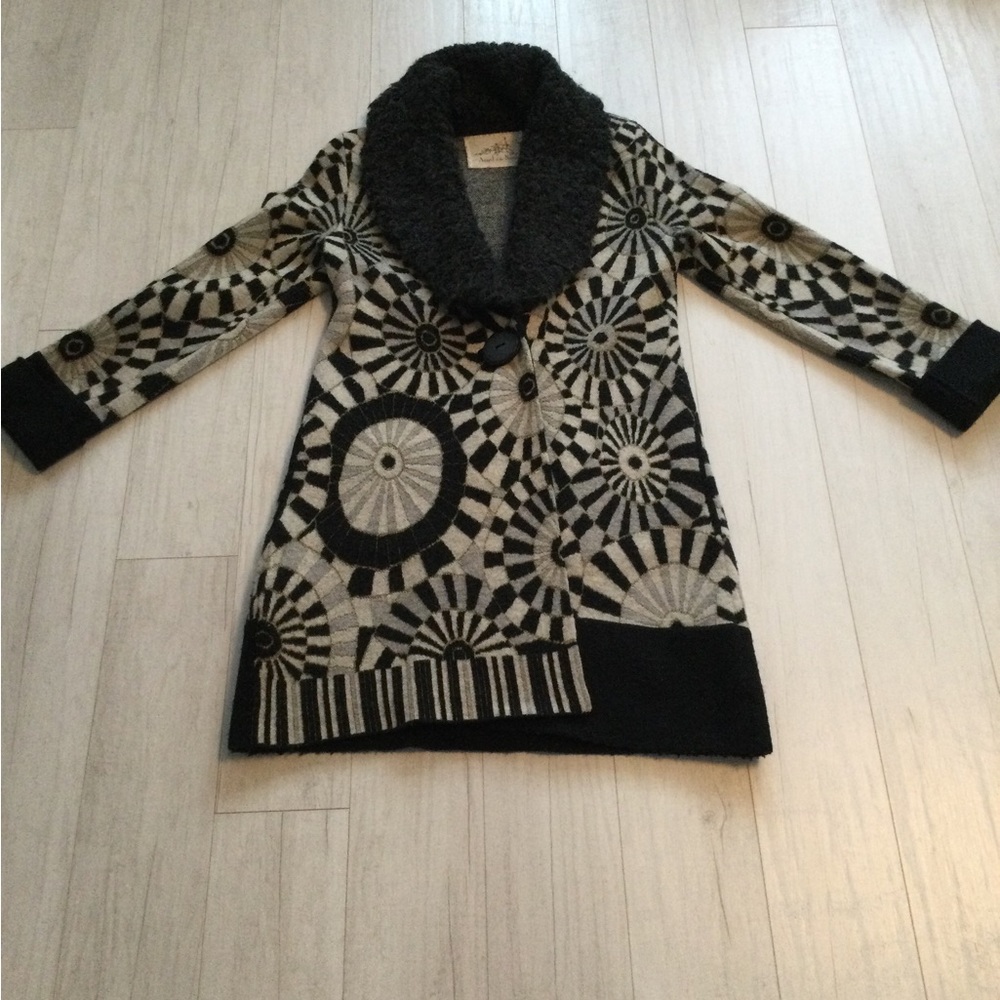 Anthropologie Angel of the North Long Wool Cardigan  S